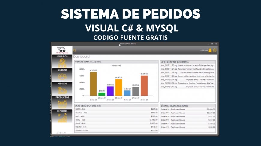 Sistema de Pedidos C# y Mysql (Codigo fuente gratis)