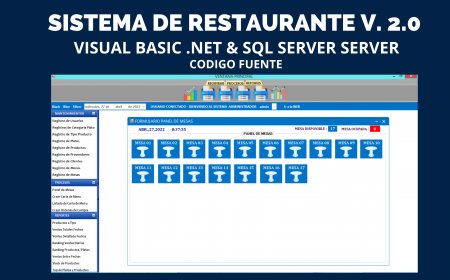 Dos Sistemas de restaurant en Visual Basic  NET, SQL Server V  2.0 y V 1.5