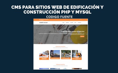 CMS para sitios web de edificación y construcción Php y MySql
